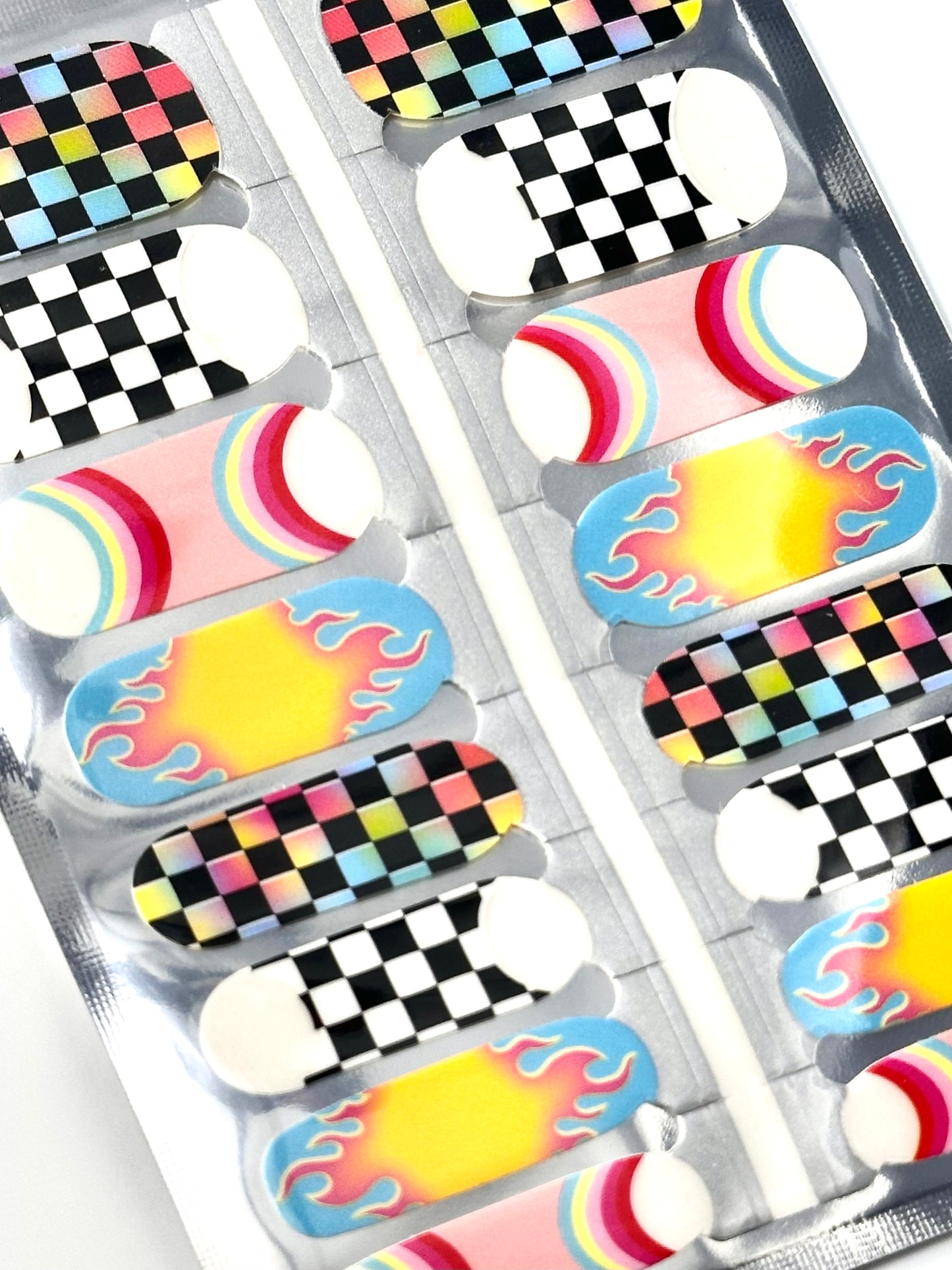 Race Flame Nagel Wraps