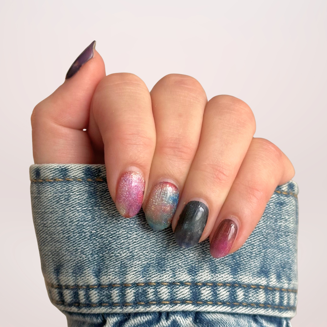 Galaxy Glam Gellakstickers