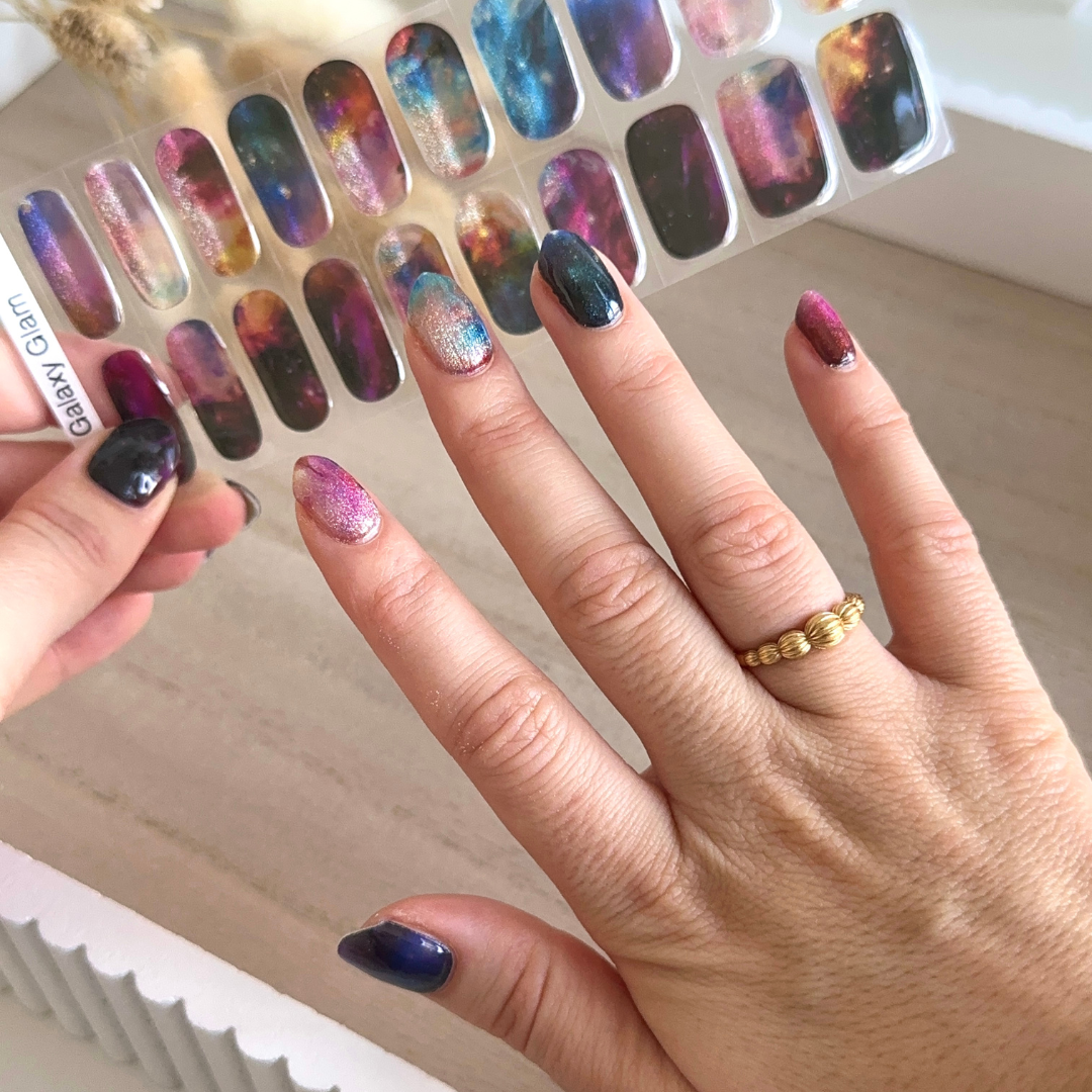 Galaxy Glam Gellakstickers