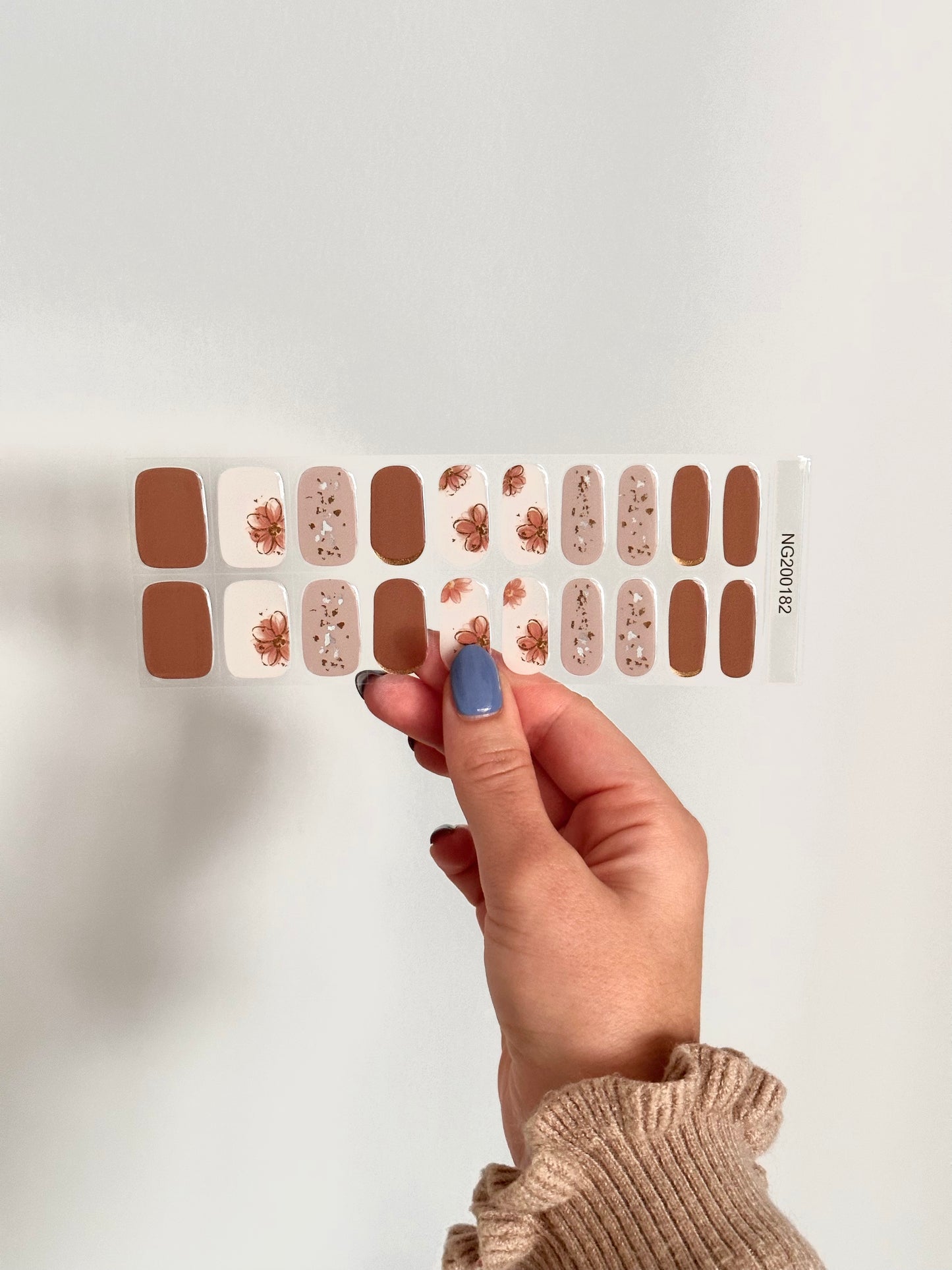 Mocha Flower Gellakstickers
