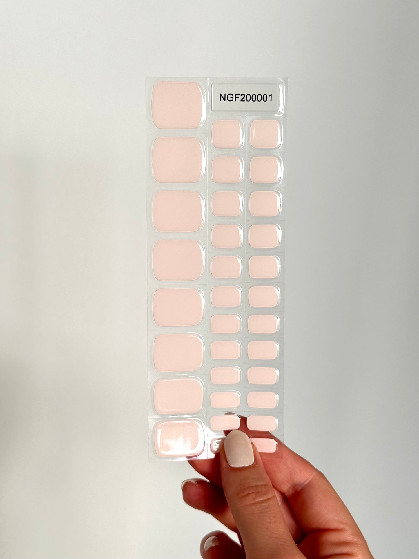 Pedicure Light Pink Gellakstickers