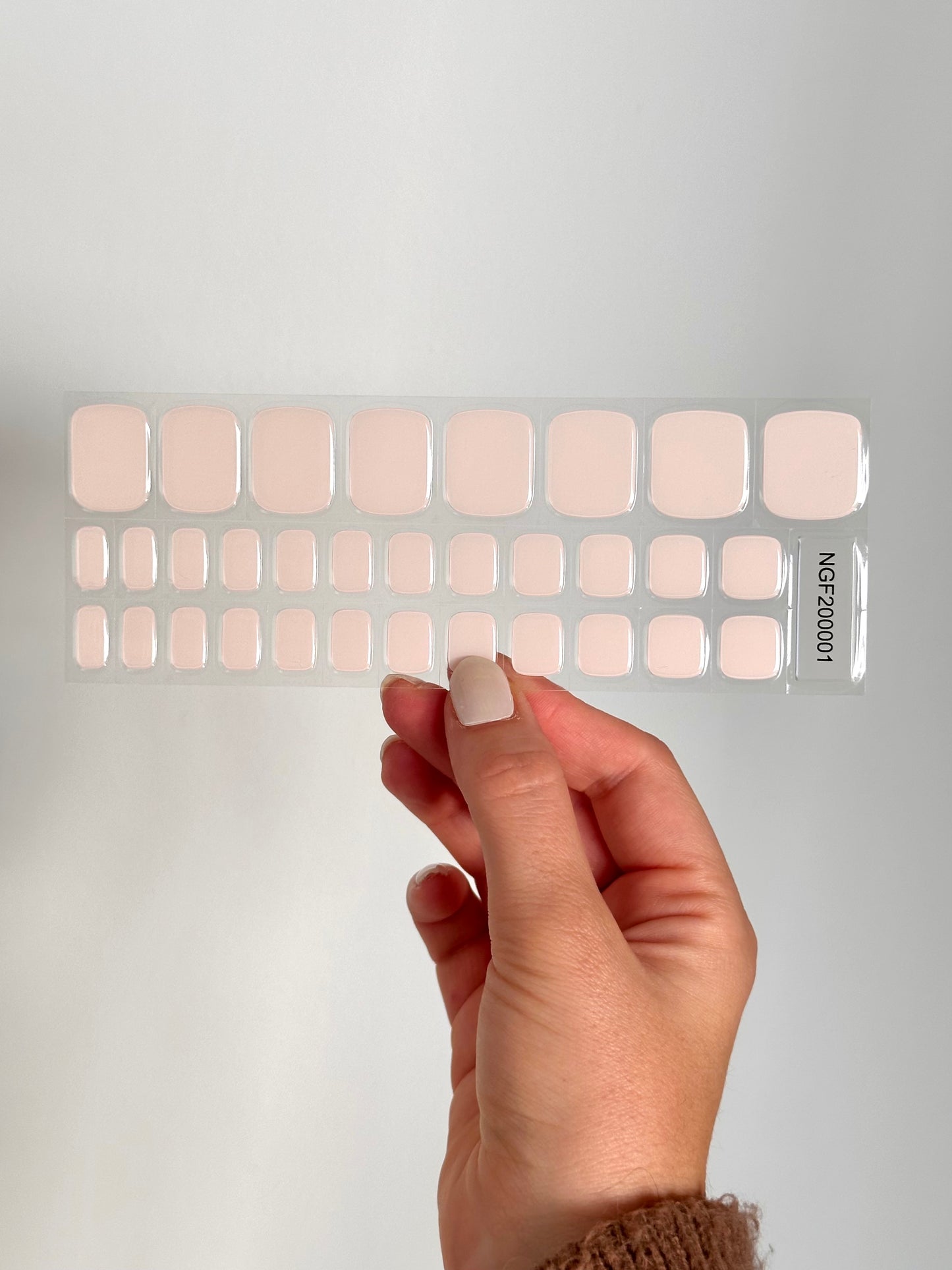 Pedicure Light Pink Gellakstickers