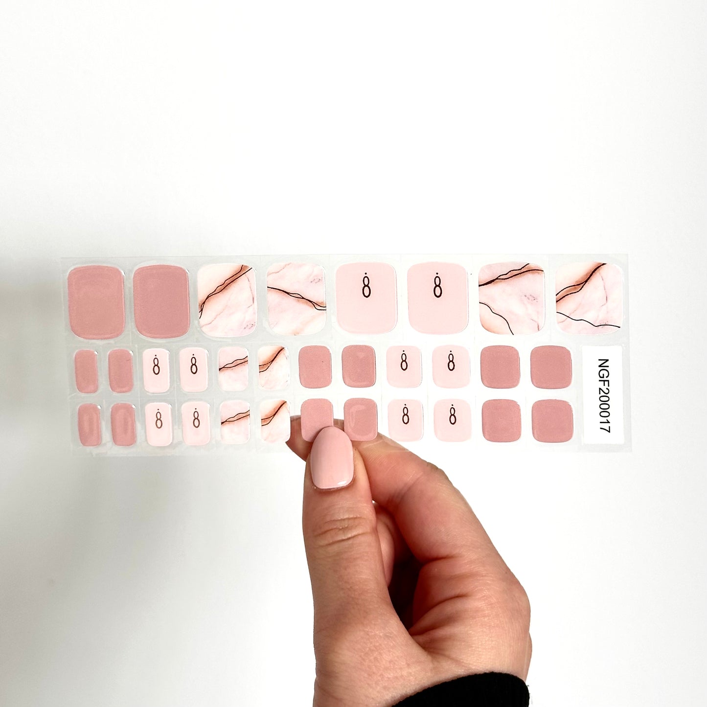Pedicure Marble Pink Gellakstickers