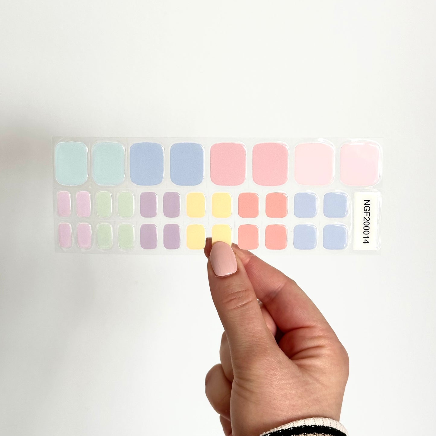 Pedicure Pastel Rainbow Gellakstickers