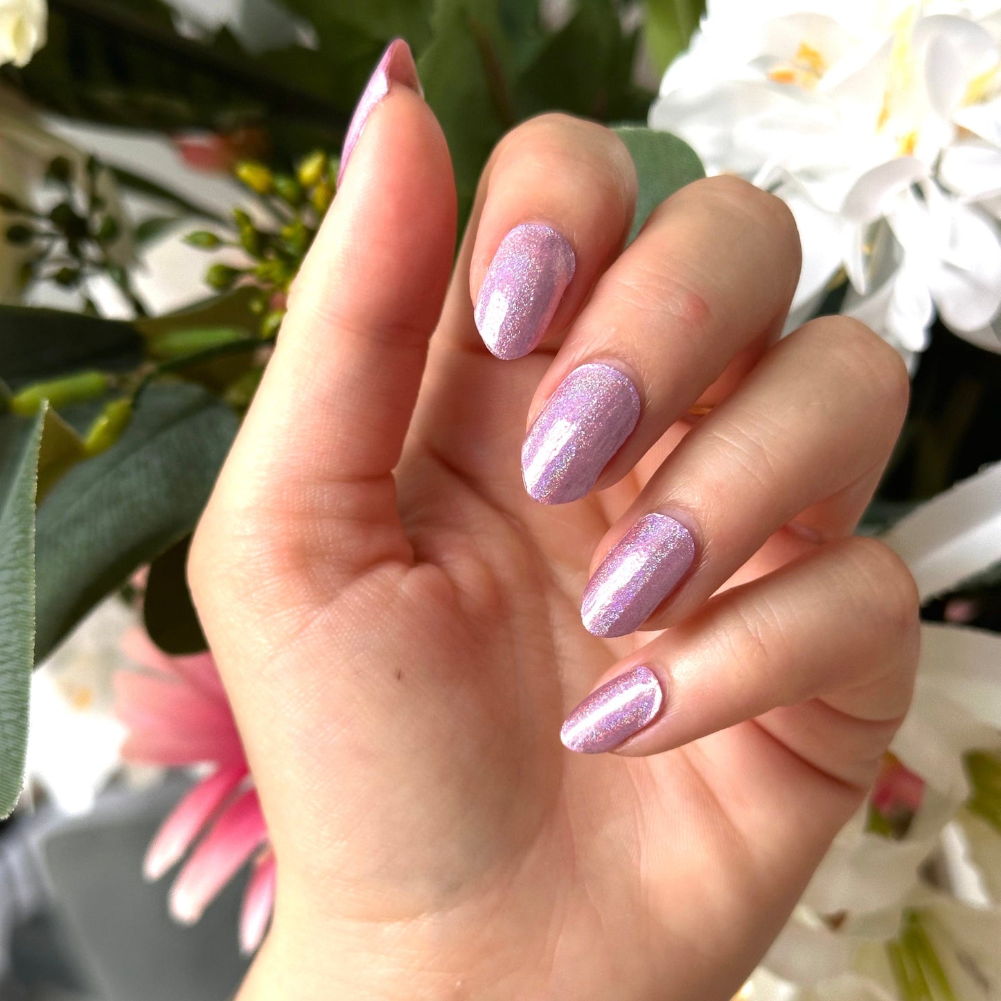 Pink Glitter Gellakstickers