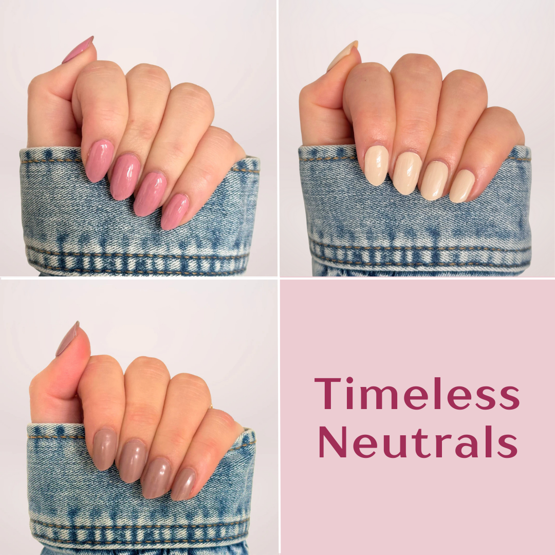 tijdloze mooie set met leuke korting. Je ontvangt 3 effen kleuren: de dusty rose, classic beige en taupetastic. De namen zeggen het al, een mooie warme roze kleur, een beige kleur en een taupe bruine kleur