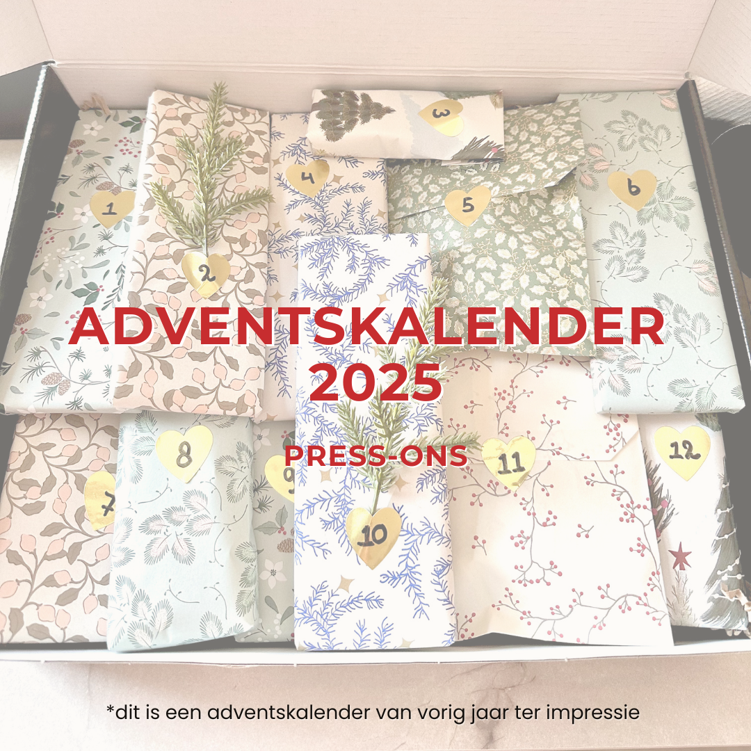 Kerst Adventskalender 2025 met press-ons en nagel verzorgings -en tool producten