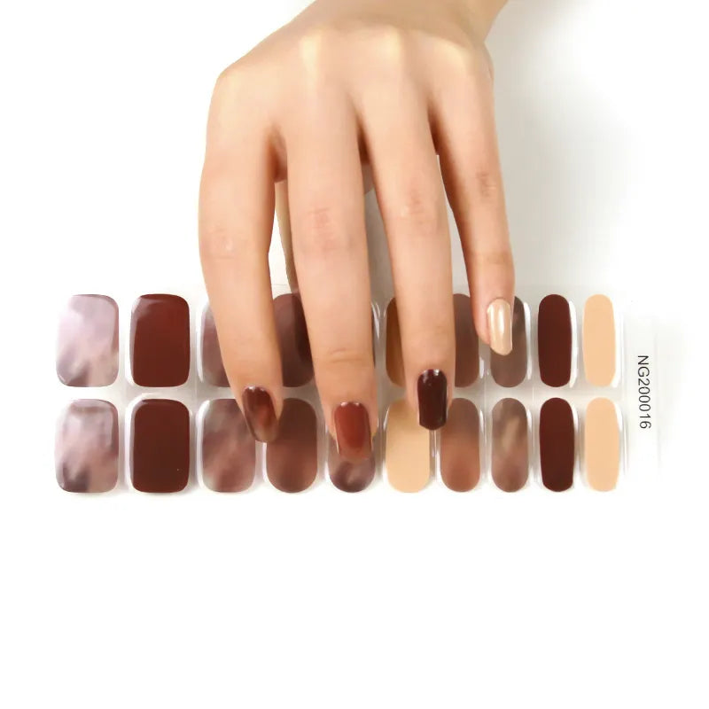 Bronze Marble Gellakstickers