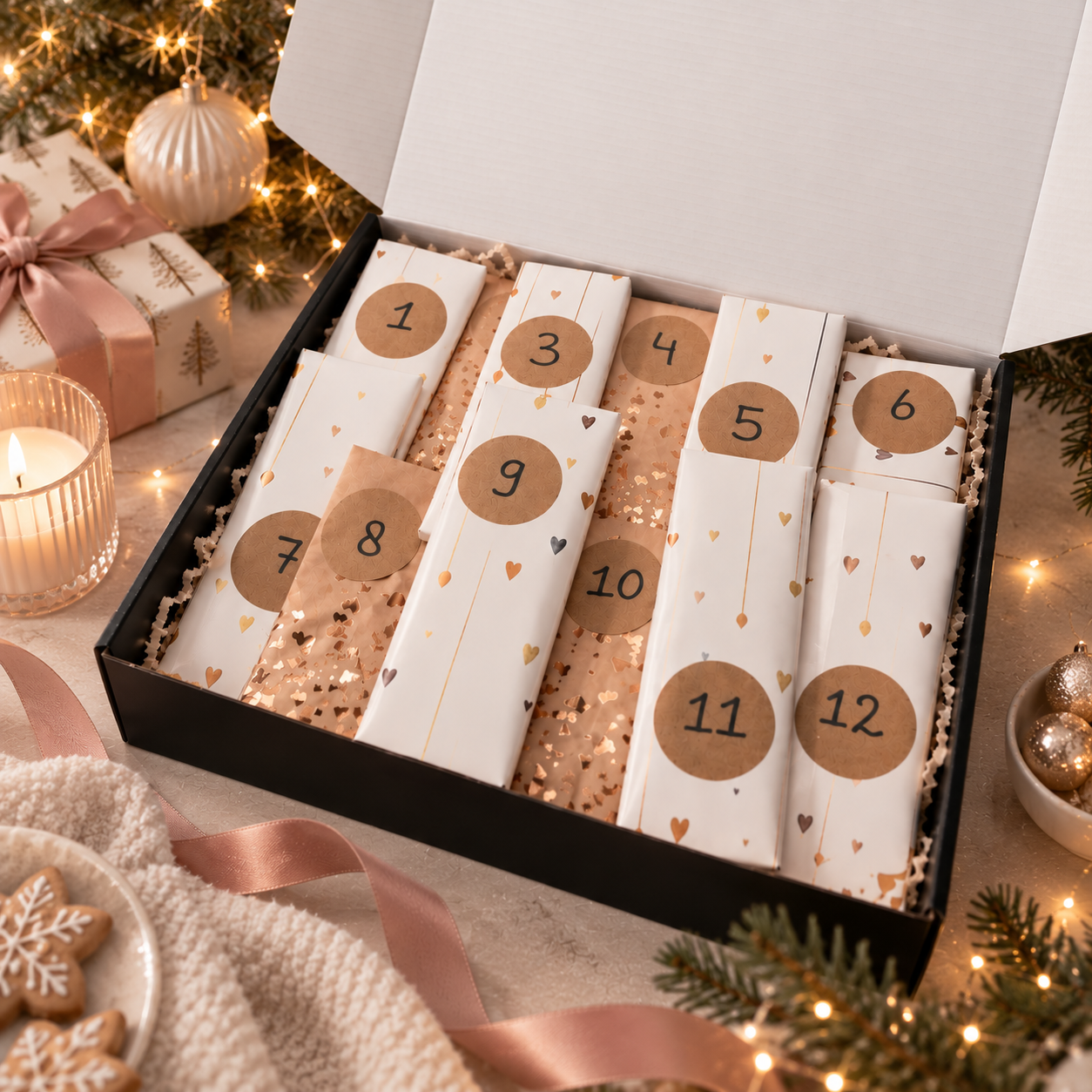 Adventskalender gellakstickers