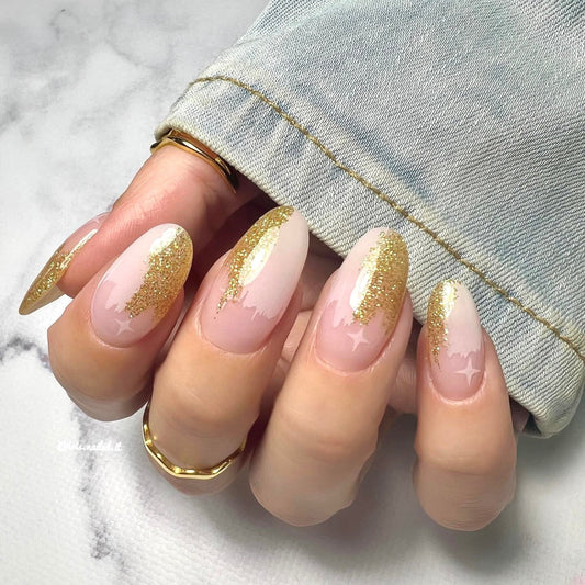 Natural Gold Gellakstickers