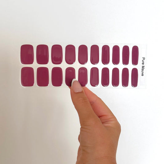 aubergine mauve achtige effen kleur gellakstickers