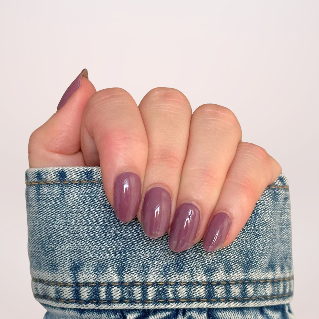 aubergine mauve achtige effen kleur gellakstickers