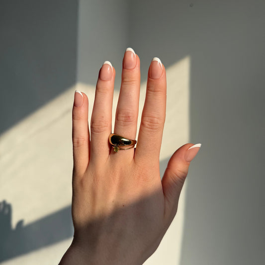 Ovale plaknagels in french manicure