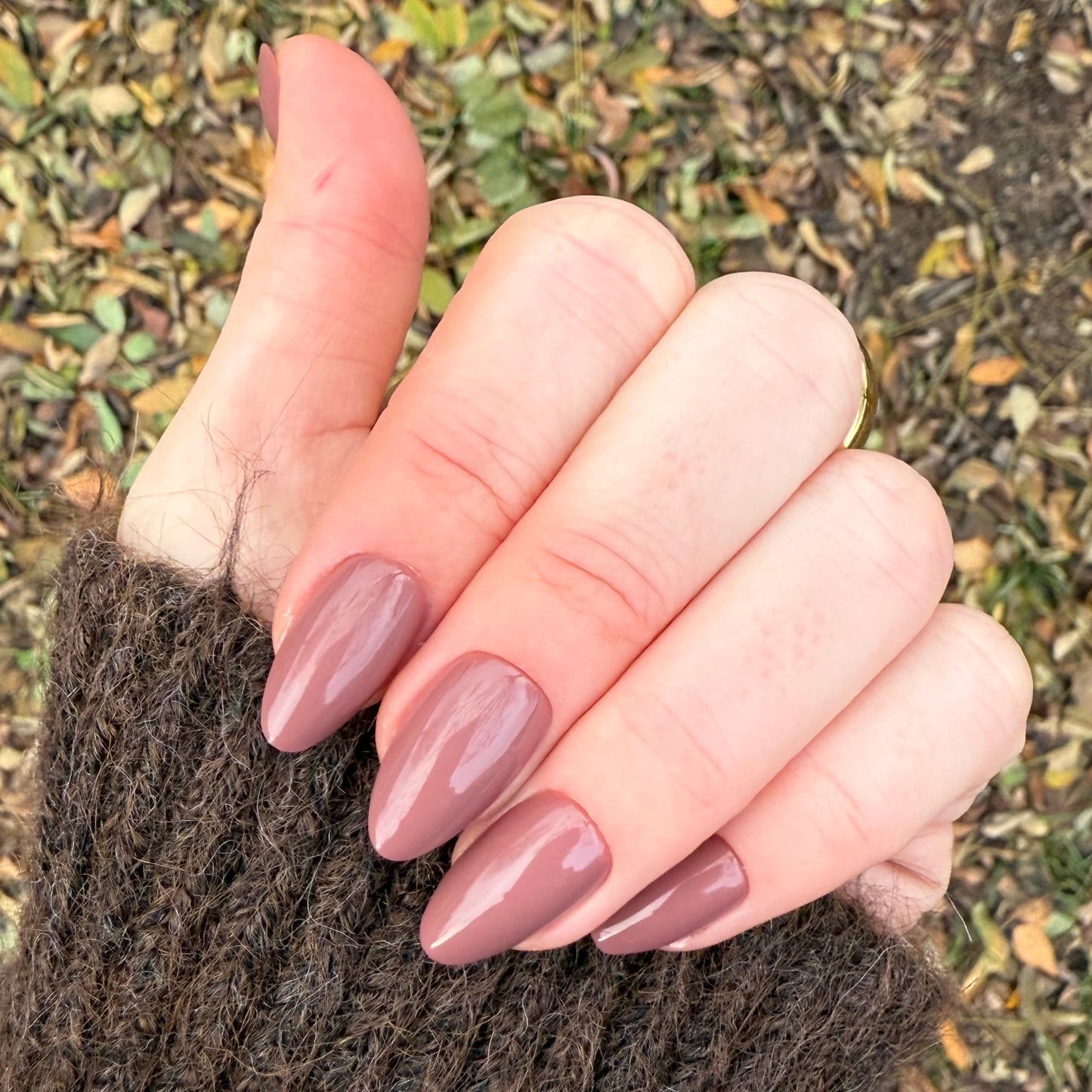 Een prachtig mysterieuze kleur press-on. In het ene licht een mooie bruine kleur en op een ander moment met ander licht een mooie warme mauve kleur. Perfect voor het herfst en winter seizoen. 